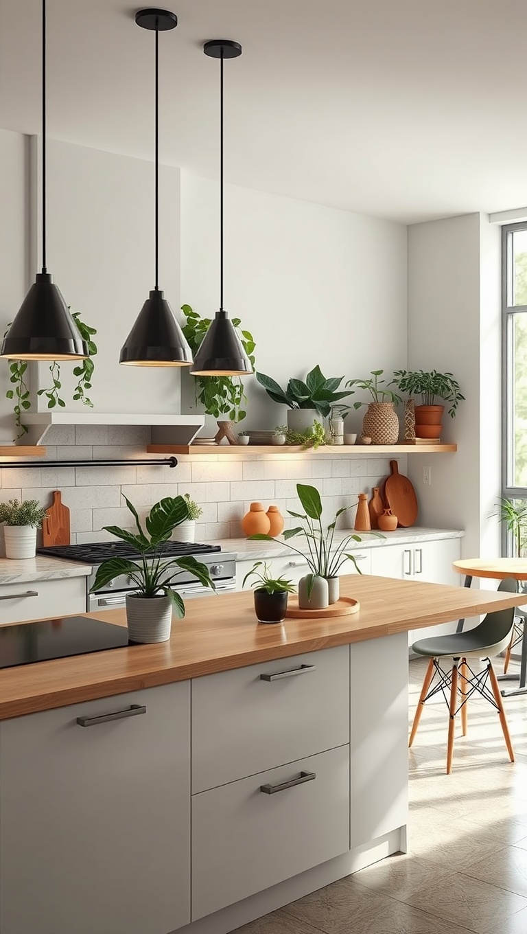 20 Fabulous Ideas for Creating the Perfect Drop Zone in Your Kitchen - 17. Incorporating Plants for Freshness and Style