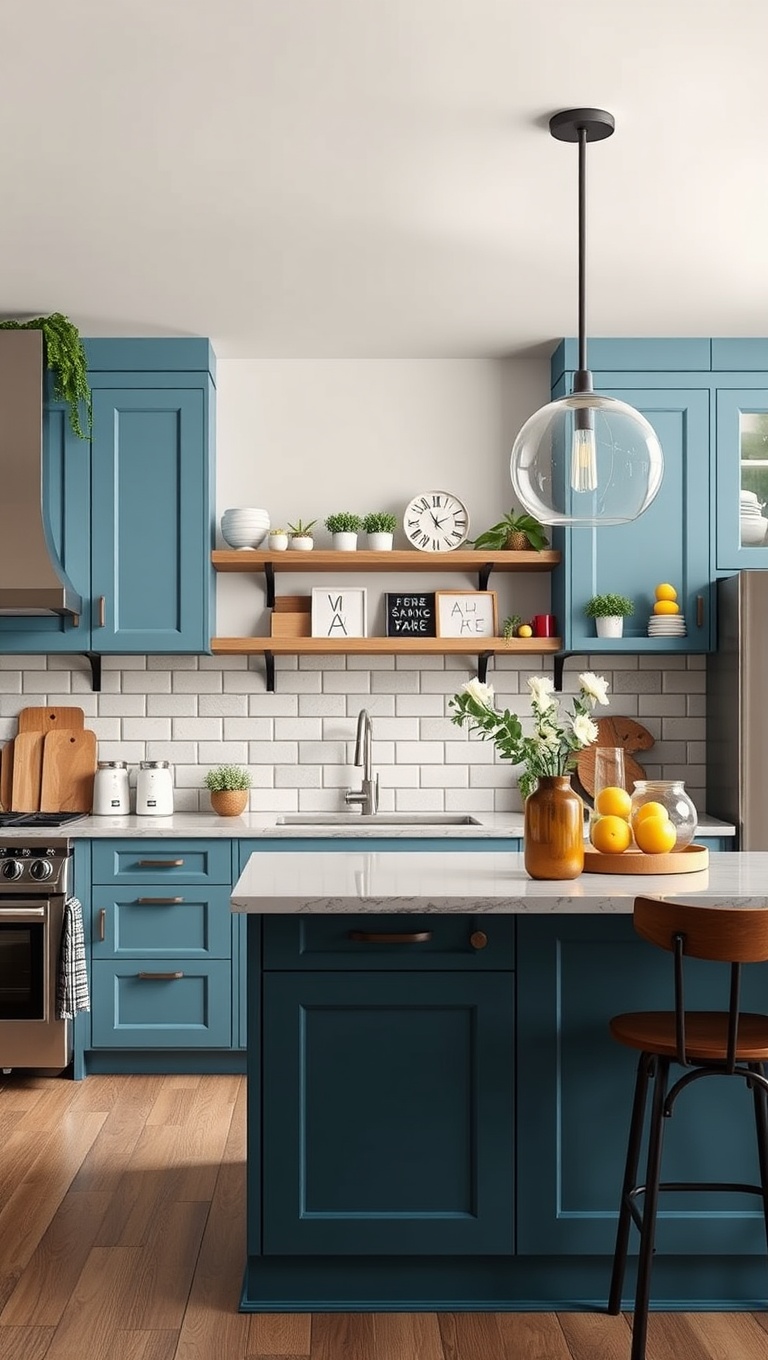 20 Fabulous Ideas for Creating the Perfect Drop Zone in Your Kitchen - 9. A Pop of Color with Fun Decorative Elements