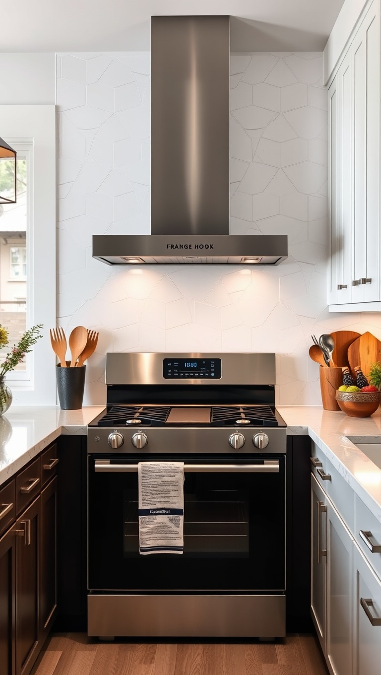 20 Fabulous Ideas for Kitchens with a Hidden Range Hood - 11. Smart Technology: Hidden Hoods with Built-in Features