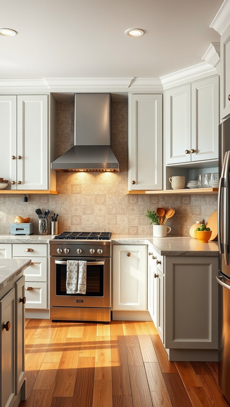 20 Fabulous Ideas for Kitchens with a Hidden Range Hood - 13. Vintage Inspiration: Retro Vibes with Modern Functionality