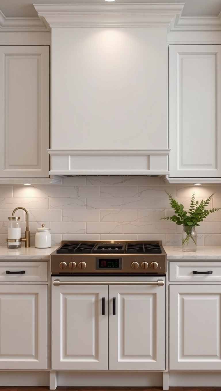 20 Fabulous Ideas for Kitchens with a Hidden Range Hood - 14. Understated Elegance: Classy Designs with Disguised Hoods