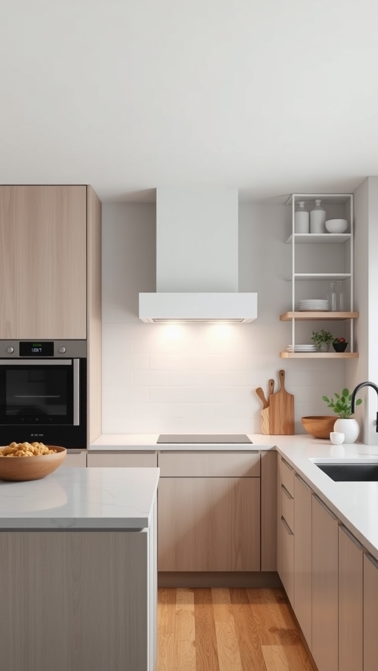 20 Fabulous Ideas for Kitchens with a Hidden Range Hood - 10. Scandinavian Simplicity: Clean Lines and Hidden Solutions