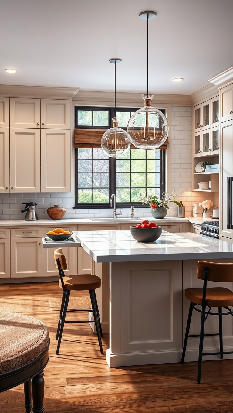20 Fabulous Ideas and Inspiration for Your Large Kitchen Island - 5. Create a Cozy Breakfast Nook