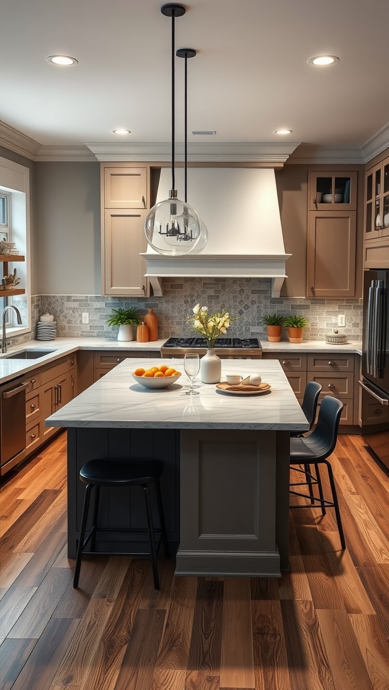 20 Fabulous Ideas and Inspiration for Your Large Kitchen Island - 16. Create a Family Command Center