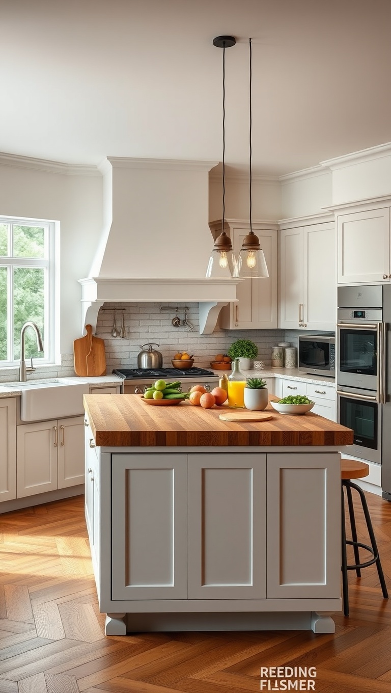 20 Fabulous Ideas and Inspiration for Your Large Kitchen Island - 3. Incorporate a Chopping Block for Easy Prep