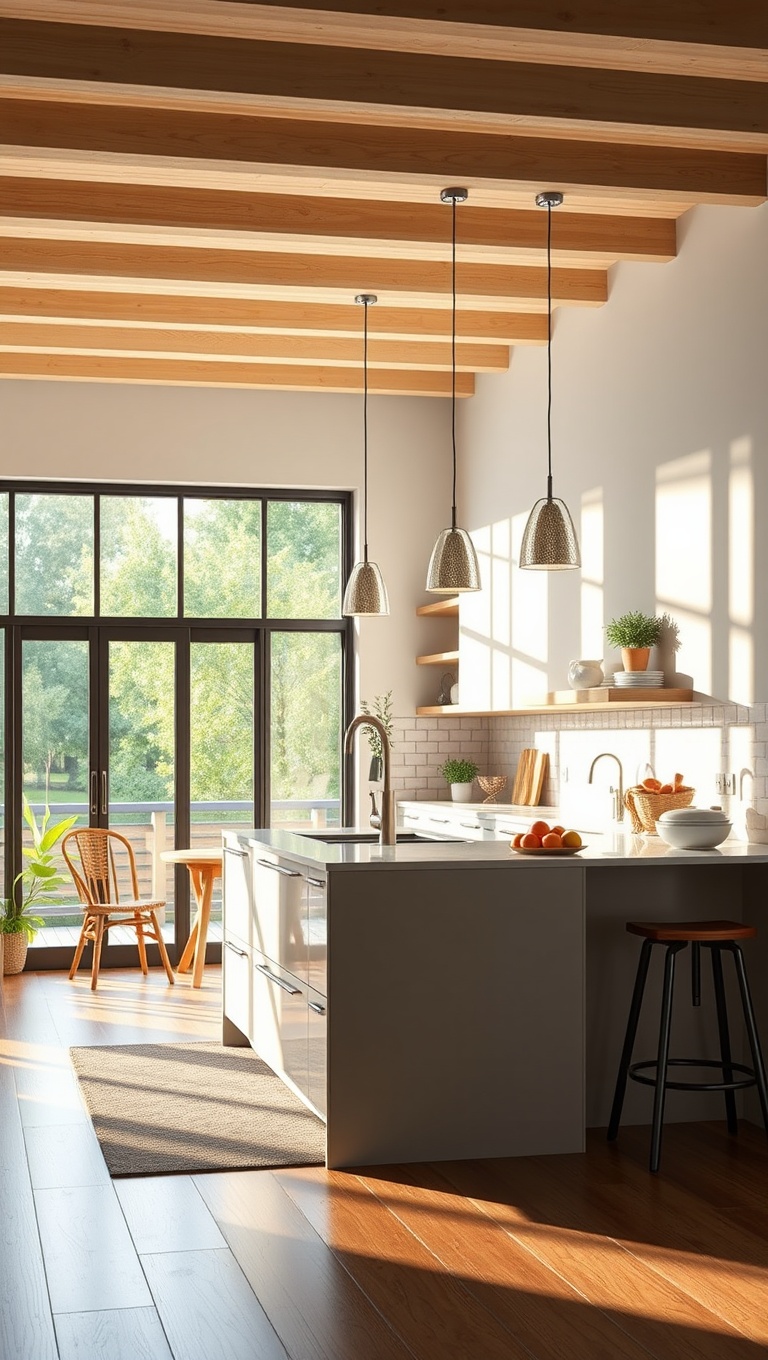 20 Stunning Ideas for Kitchens with a Sliding Glass Door - 1. Bright and Airy: Embrace Natural Light