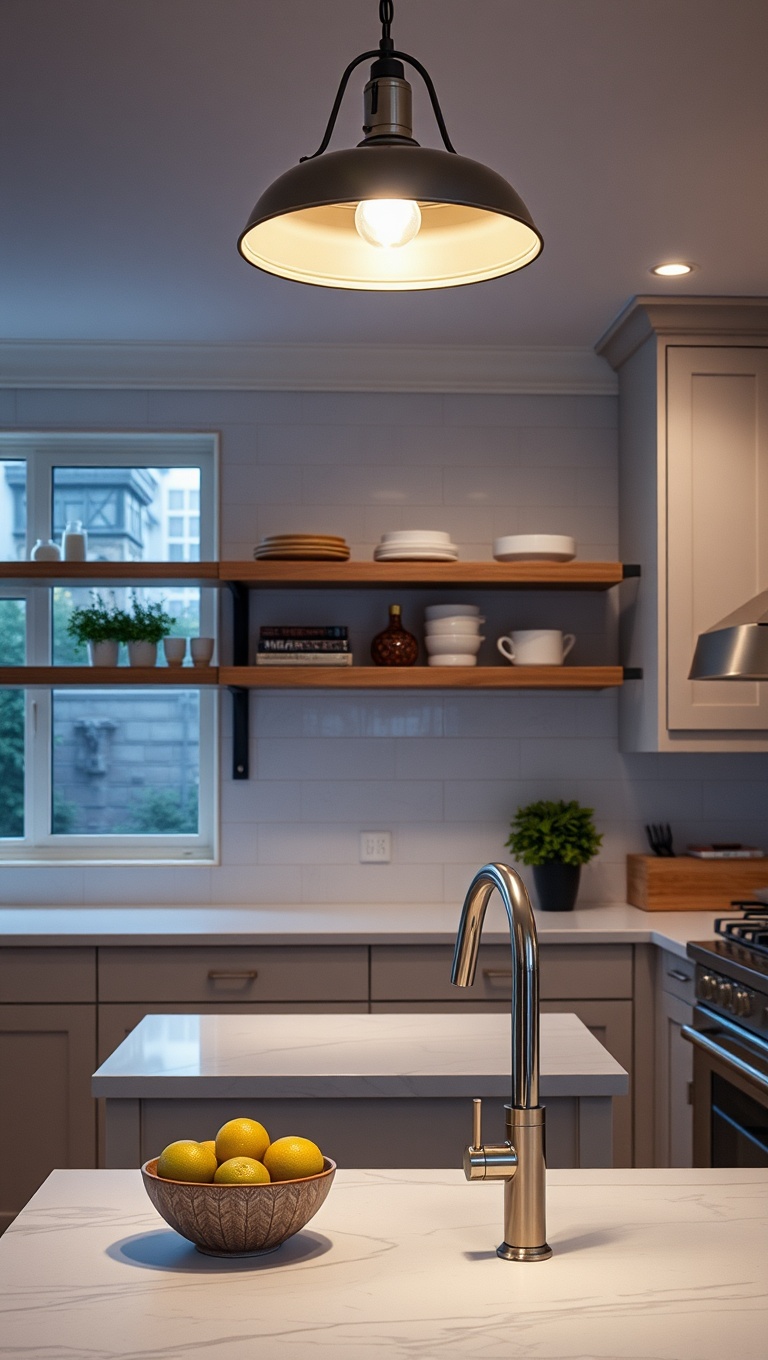 20 Stunning Ideas for Kitchens with a Statement Light Fixture - 20. Layered Lighting: Combining Different Styles Together