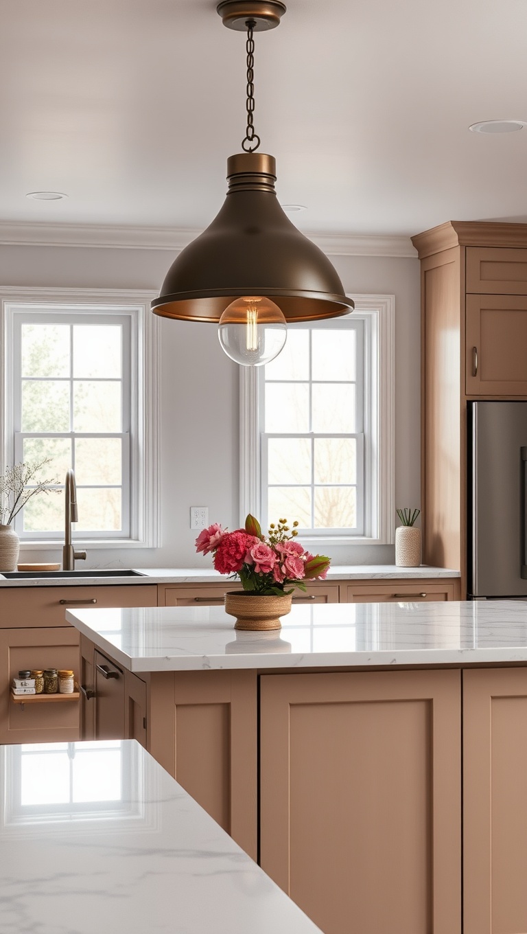 20 Stunning Ideas for Kitchens with a Statement Light Fixture - 2. Rustic Pendant Lights That Bring Warmth