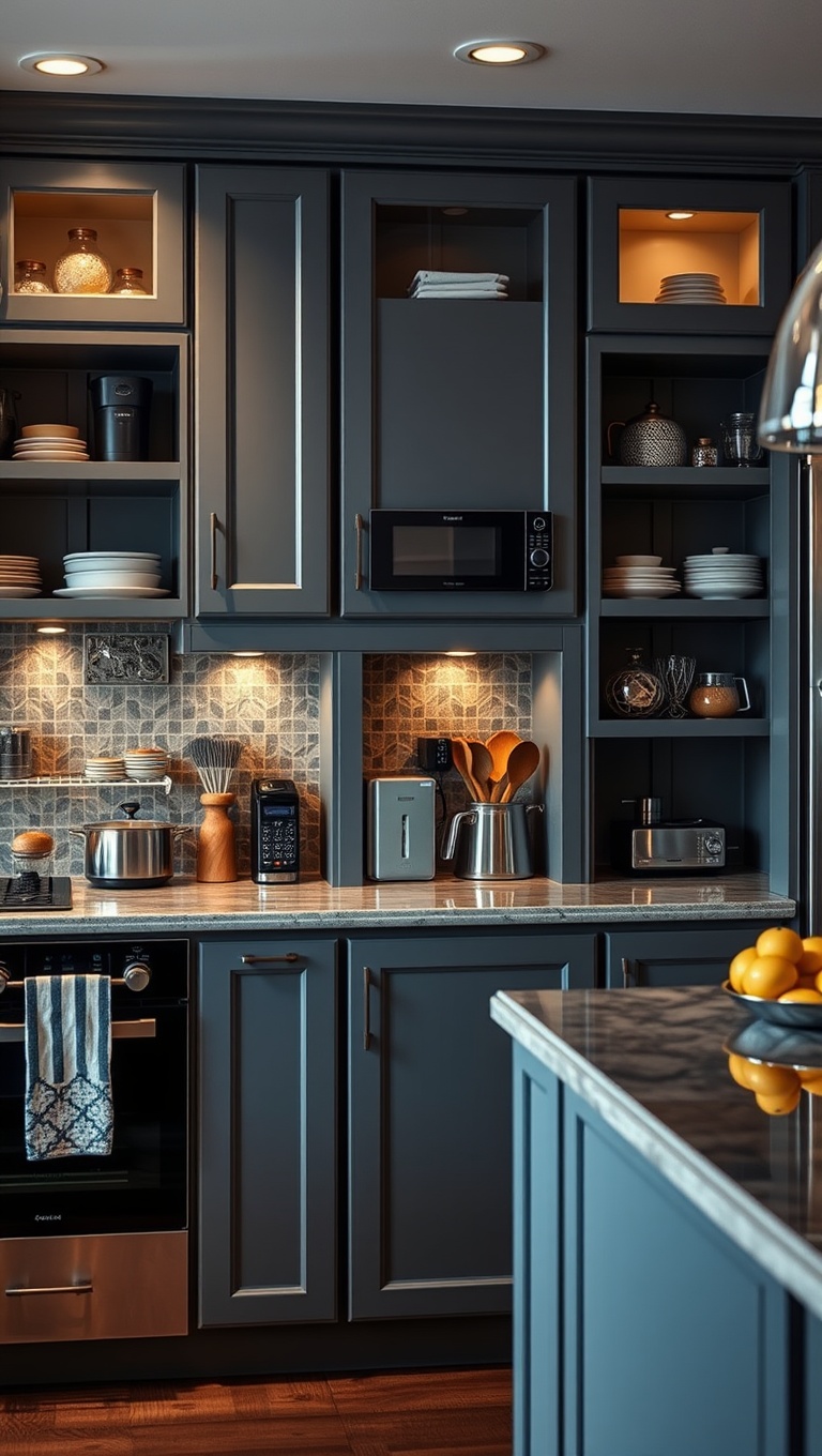 20 Unique Cabinet Layout Ideas to Transform Your Kitchen! - 8. Customized Nooks for Kitchen Gadgets