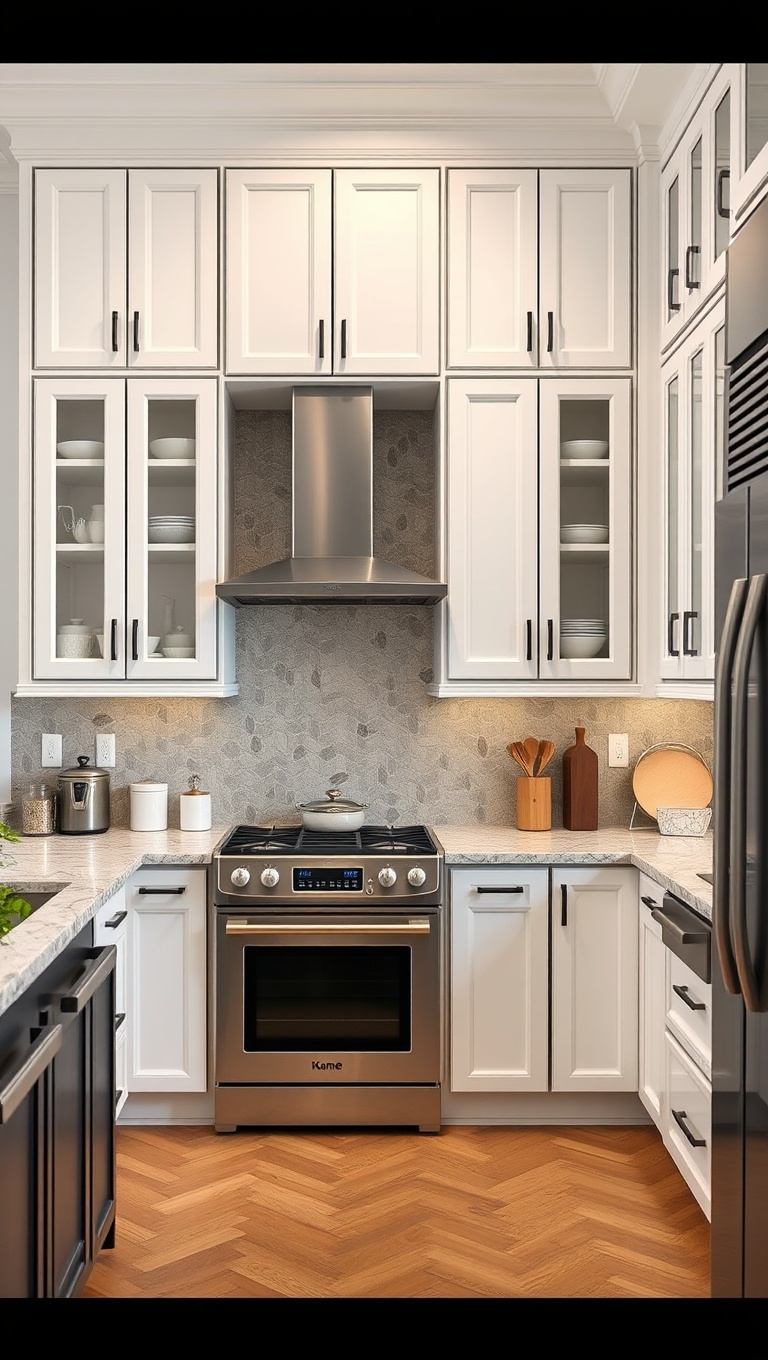 20 Unique Cabinet Layout Ideas to Transform Your Kitchen! - 14. Ceiling-High Cabinets to Maximize Storage