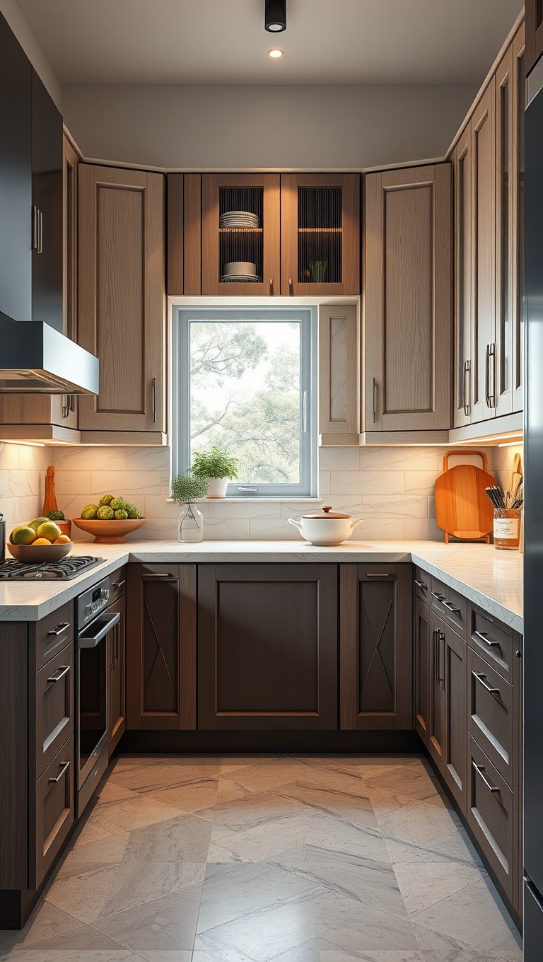 20 Unique Cabinet Layout Ideas to Transform Your Kitchen! - 7. U-Shaped Layout for Culinary Enthusiasts