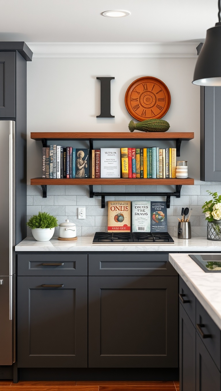 20 Creative Ways to Elevate Your Kitchen with a Wall-Mounted Cookbook Holder - 14. Personal Touch: Customize with Your Family Name or Initials