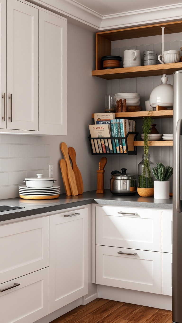 20 Creative Ways to Elevate Your Kitchen with a Wall-Mounted Cookbook Holder - 12. Space-Saver: Opt for a Foldable Holder for Small Kitchens