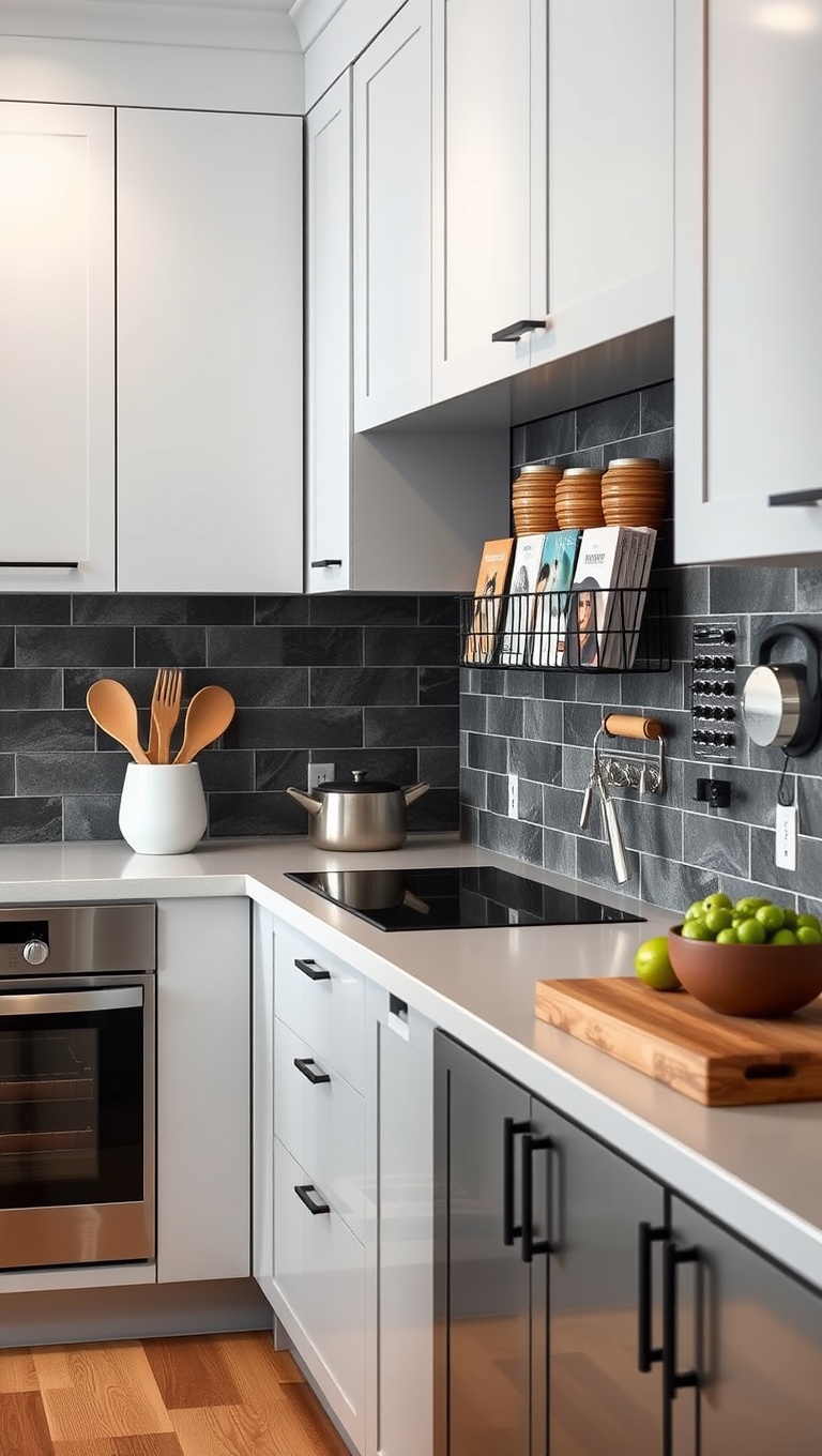 20 Creative Ways to Elevate Your Kitchen with a Wall-Mounted Cookbook Holder - 2. Sleek and Modern: Go for a Minimalist Metal Holder