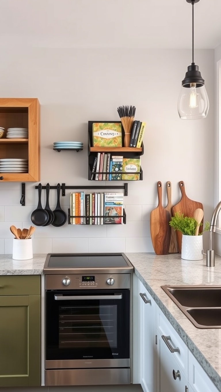 20 Creative Ways to Elevate Your Kitchen with a Wall-Mounted Cookbook Holder - 9. Magnetic Magic: Use a Magnetic Strip for Easy Access