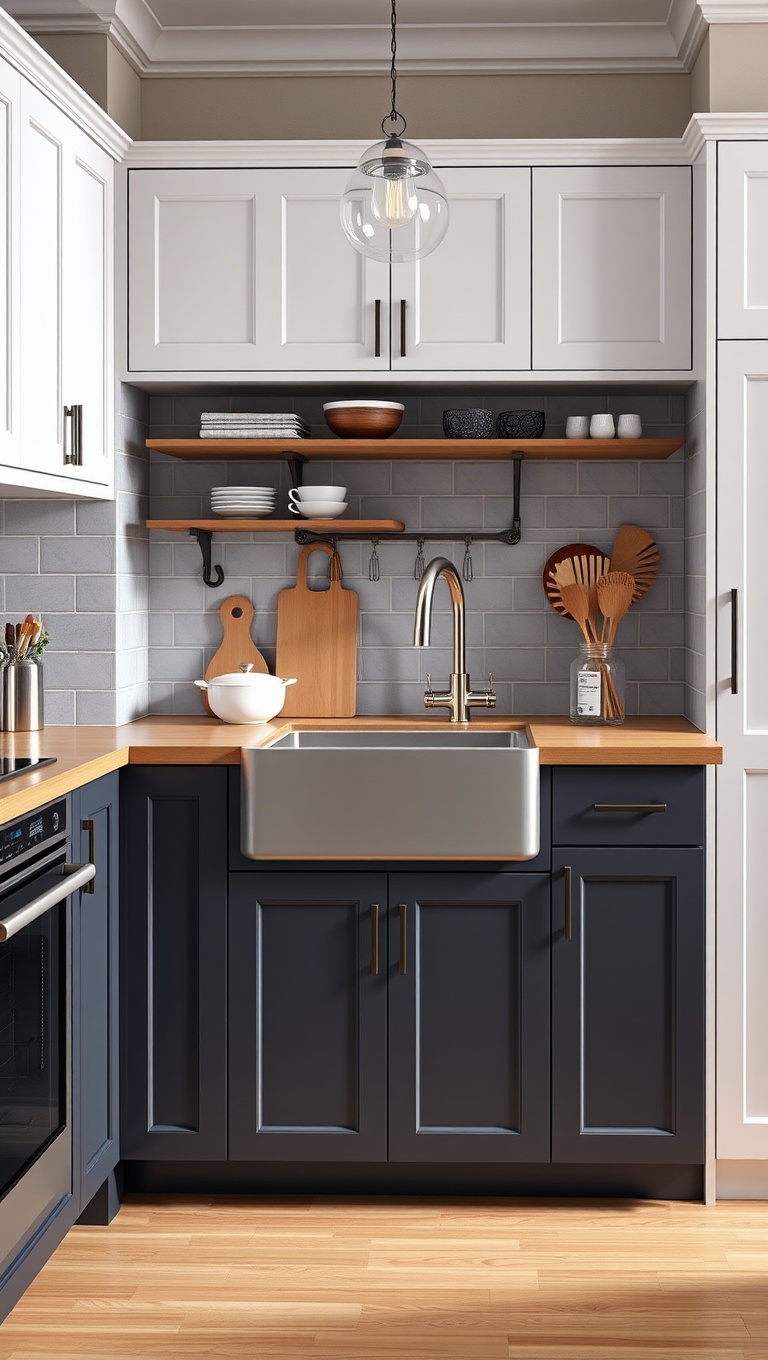 20 Stunning Ideas for Kitchens with an Under-Mount Sink - 8. Cozy Breakfast Nook: Add a Charm Next to Your Sink