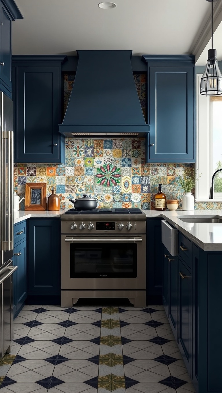20 Colorful Tile Backsplash Ideas to Brighten Your Kitchen - 20. Custom Art Tiles: Personalize Your Space!