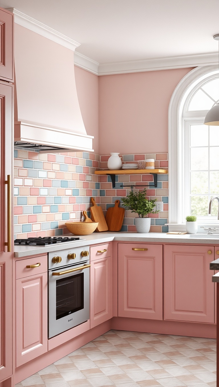 20 Colorful Tile Backsplash Ideas to Brighten Your Kitchen - 9. Playful Pastels: Soothing Soft Hues