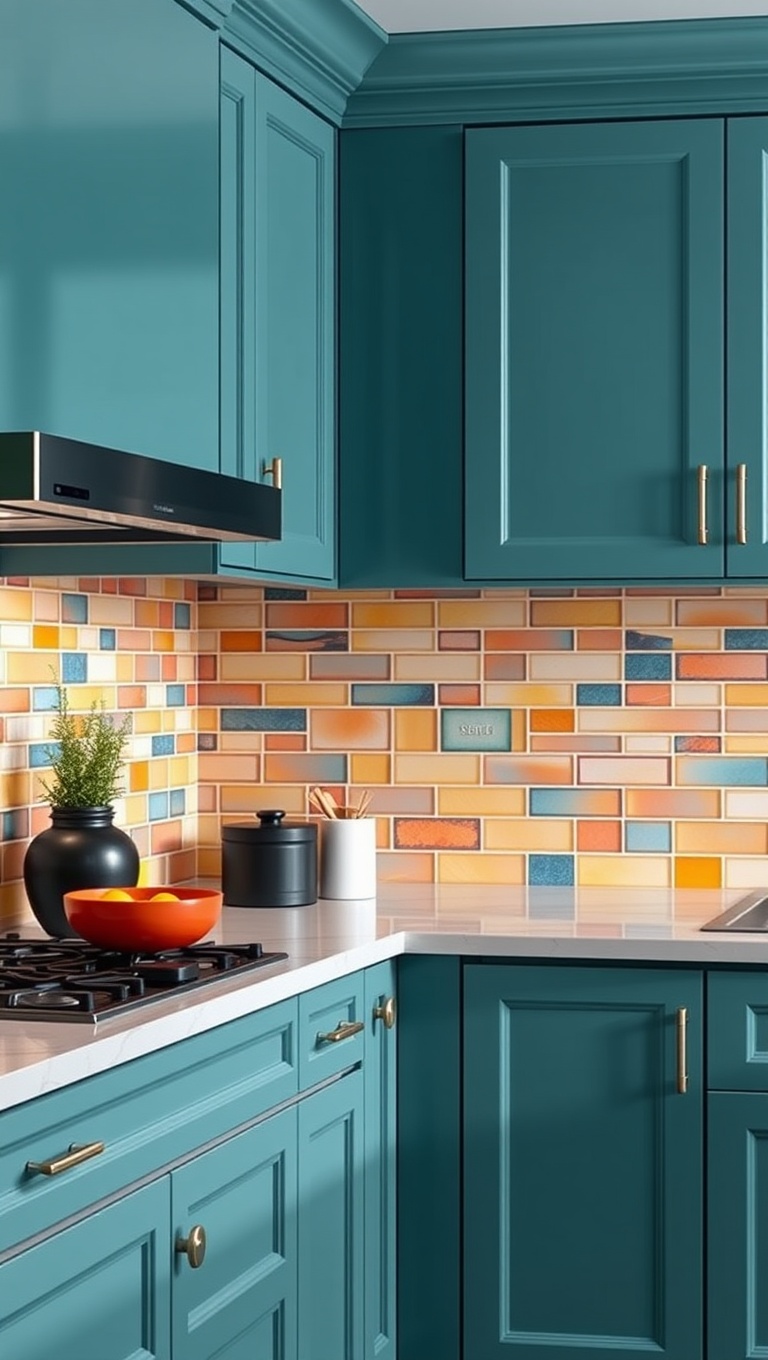 20 Colorful Tile Backsplash Ideas to Brighten Your Kitchen - 18. Ombre Effects: Gradient Goodness