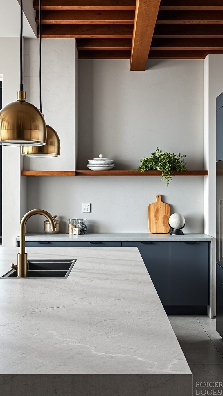 20 Stunning Ideas and Inspirations for Kitchens with Concrete Countertops - 10. Eco-Friendly: Sustainable Concrete Kitchen Designs