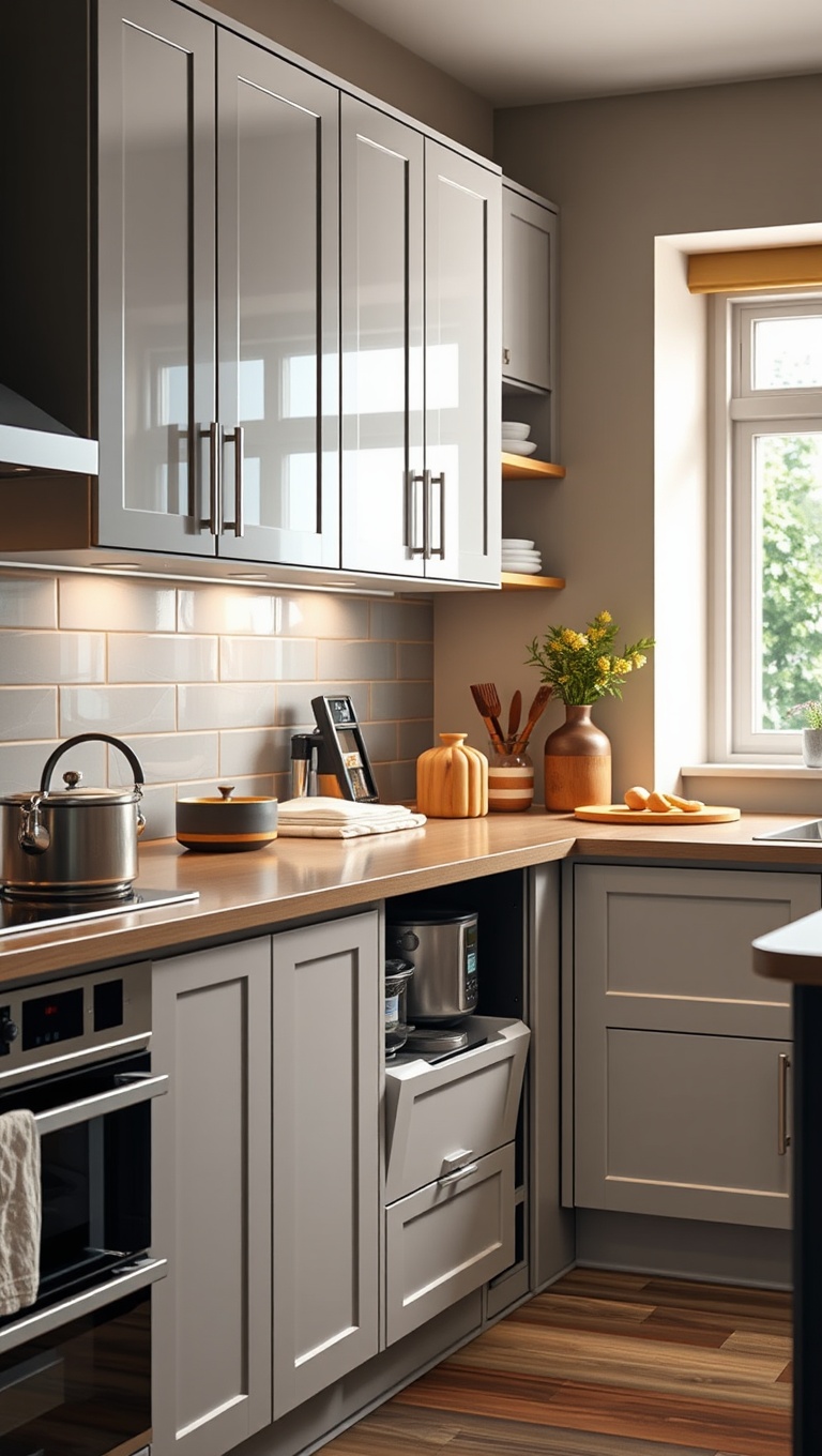20 Fantastic Ideas for Kitchens with Integrated Appliances - 16. Integrated Trash Compactors: Keep It Tidy