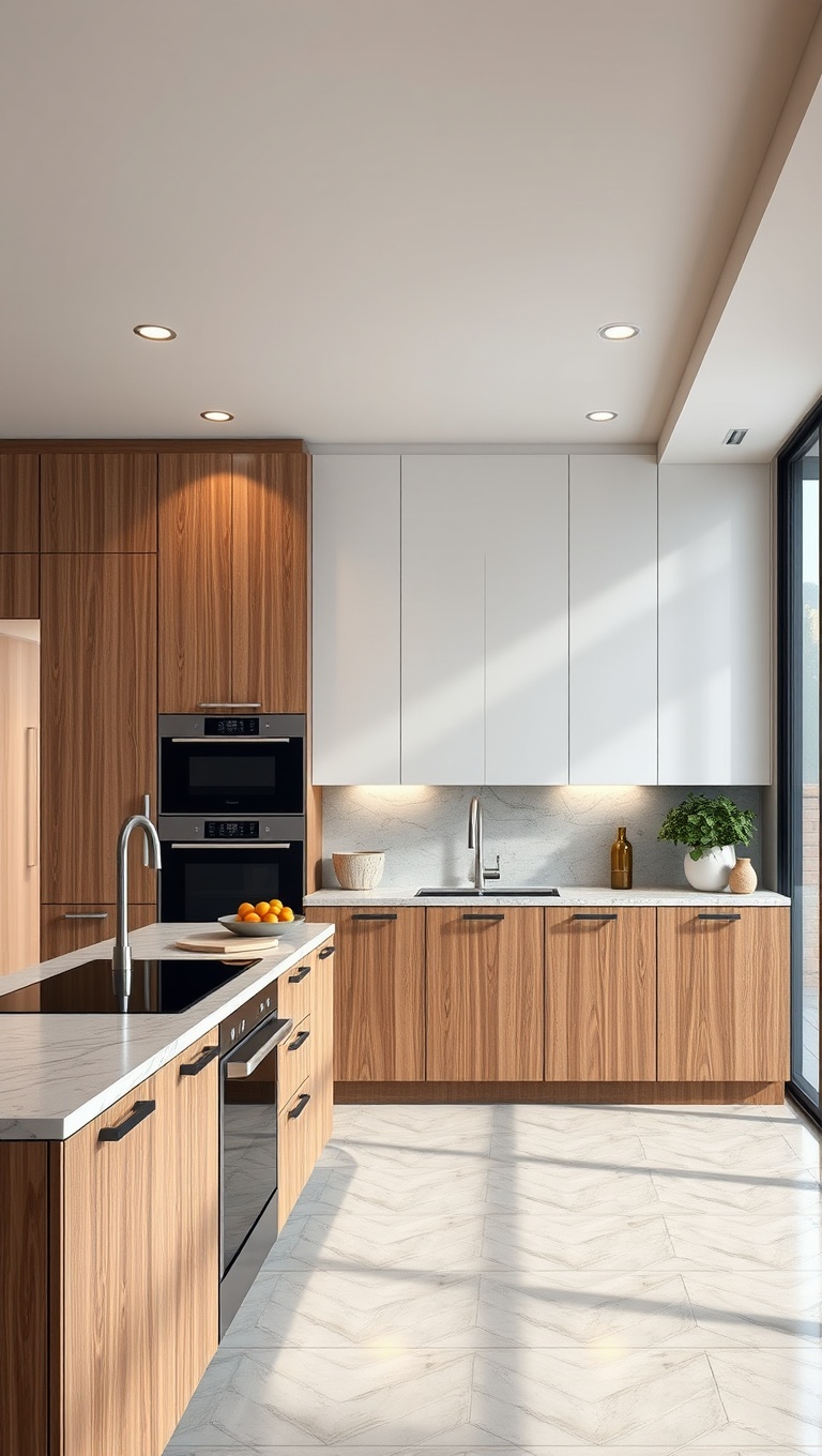 20 Fantastic Ideas for Kitchens with Integrated Appliances - 17. Multi-Functional Kitchen Islands with Built-Ins