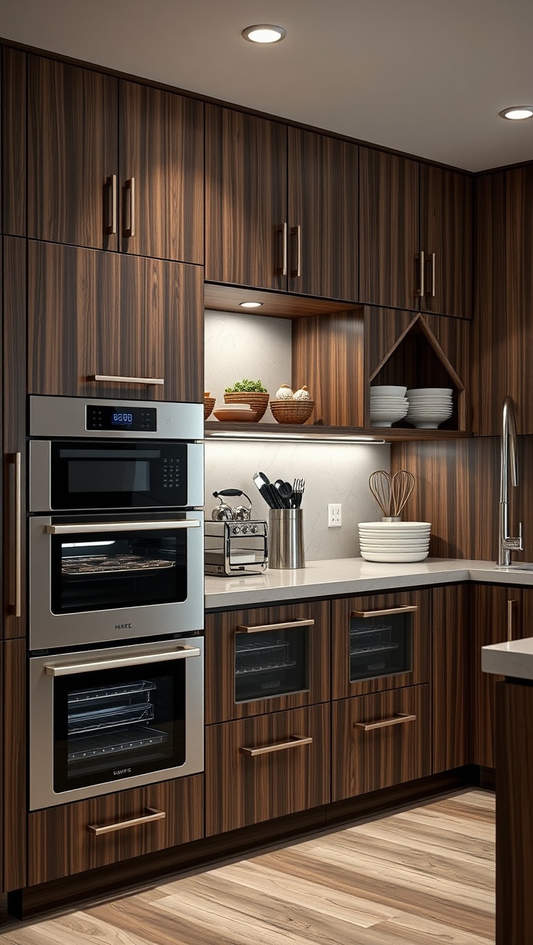 20 Fantastic Ideas for Kitchens with Integrated Appliances - Customized Appliance Garage: Hide the Clutter