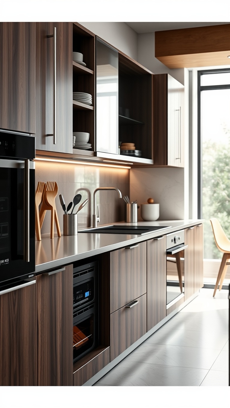 20 Fantastic Ideas for Kitchens with Integrated Appliances - Hidden Charging Stations: No More Clutter!