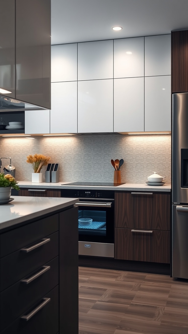 20 Fantastic Ideas for Kitchens with Integrated Appliances - 19. Smart Technology: Control Your Kitchen from Your Phone