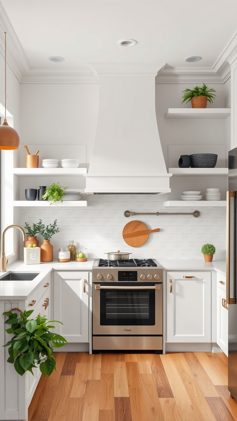 20 Creative Ideas for Stunning Kitchens with Open Shelving - 1. Brighten Up with White Open Shelves