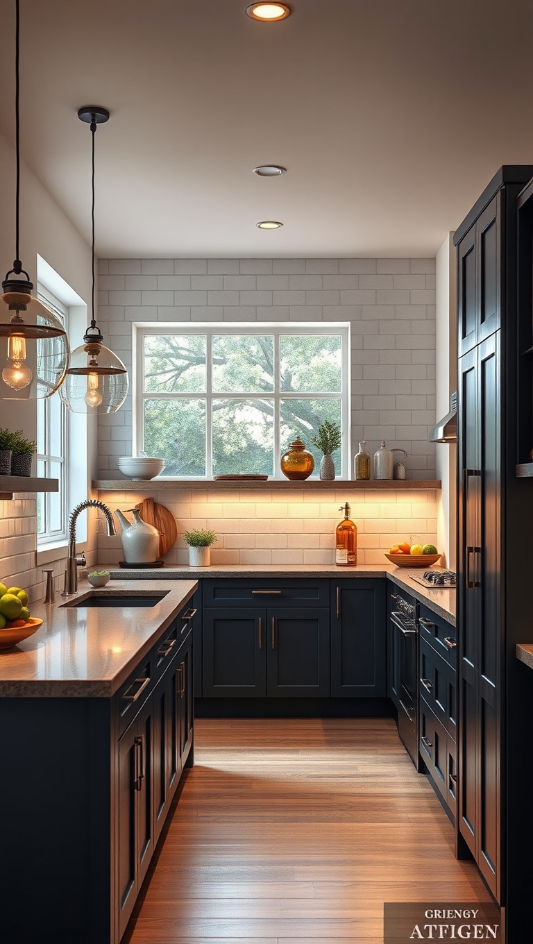 20 Stunning Ideas and Inspirations for Pendant Lighting in Your Kitchen - 19. Adjustable Heights: Versatile Lighting Solutions
