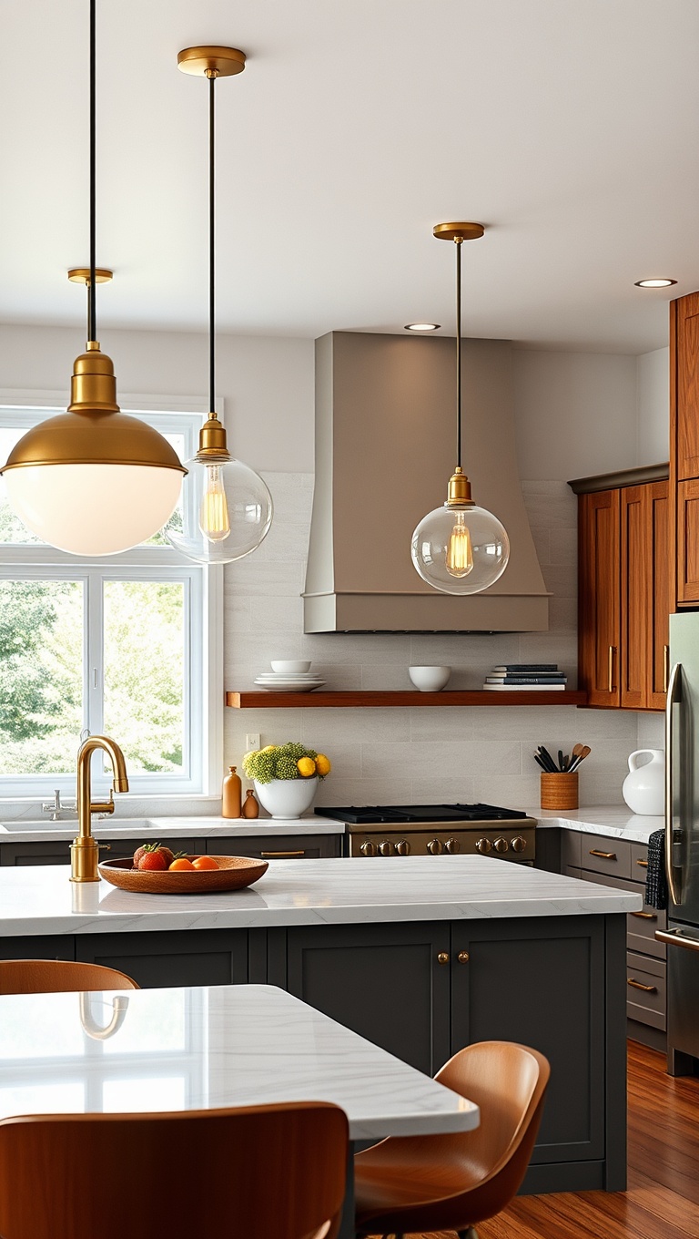 20 Stunning Ideas and Inspirations for Pendant Lighting in Your Kitchen - 18. Statement Piece: Oversized Fixtures